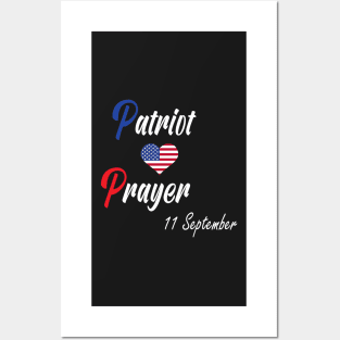 Patriot Prayer American Flag Gift / Patriot Day 11 September / Patriot Prayer Day Posters and Art